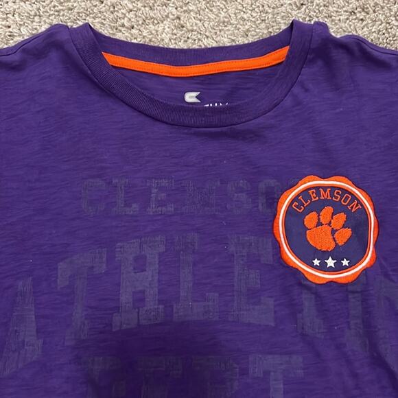 NWT Colosseum Youth CLEMSON YOUTH Large (16-18) Purple T-Shirt Emblem unisex - Picture 2 of 16